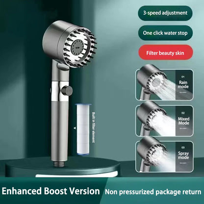 Get trendy with 3-Mode High Pressurized Filter Adjustable Shower Head -  available at Hot Trends Online. Shop Now!