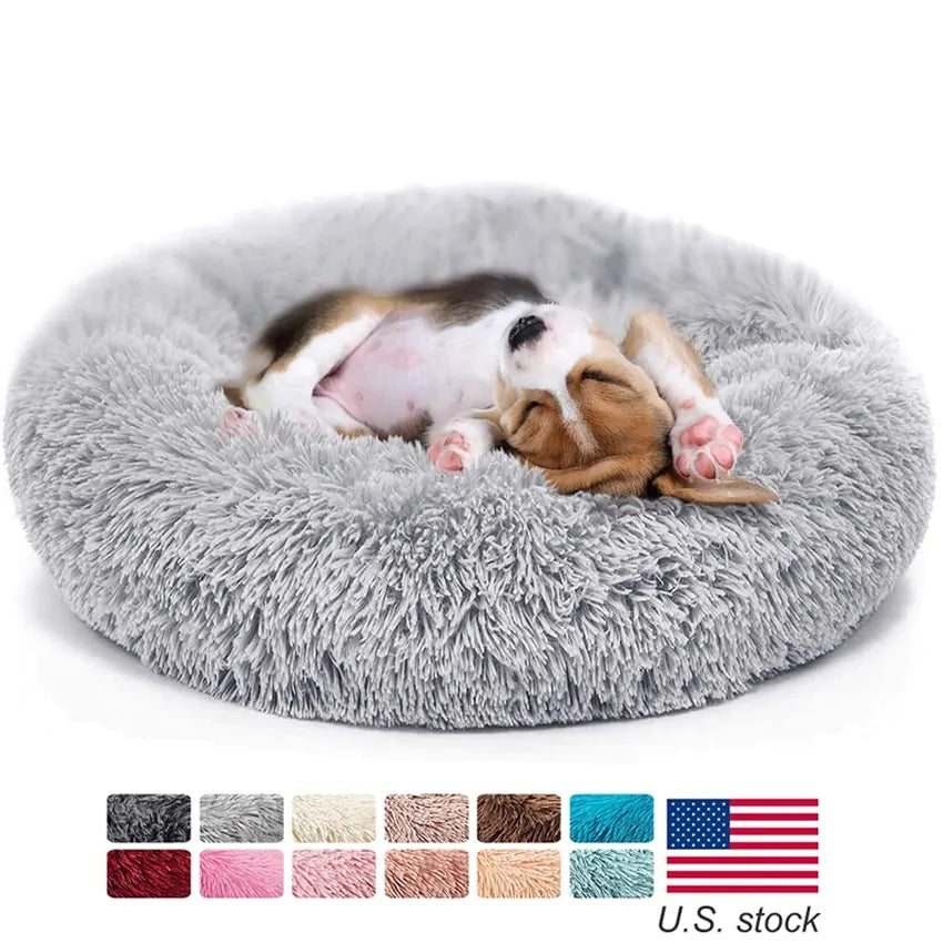 Get trendy with Soft Winter Warm Long Plush Donut Pet Bed - Pet Accessory available at Hot Trends Online. Shop Now!