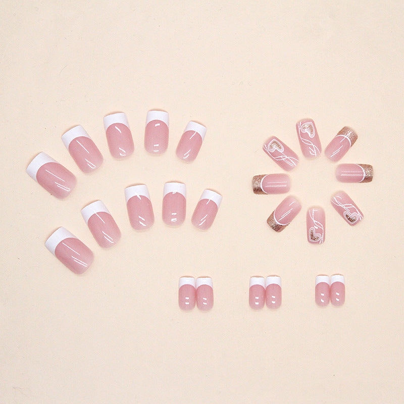 Get trendy with Simple Love French Tip Press-on Nails - Nails available at Hot Trends Online. Shop Now!