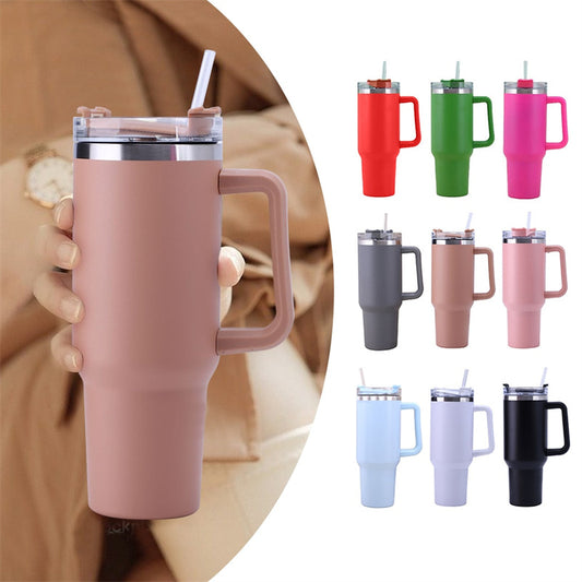 Insulation Coffee Cup With Handle and Straw - Premium Drinkware - Just $24.99! Shop now at Hot Trends Online