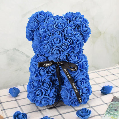 Get trendy with Artificial Flower Rose Bear Gift – Hot Trends Online - Gift available at Hot Trends Online. Shop Now!