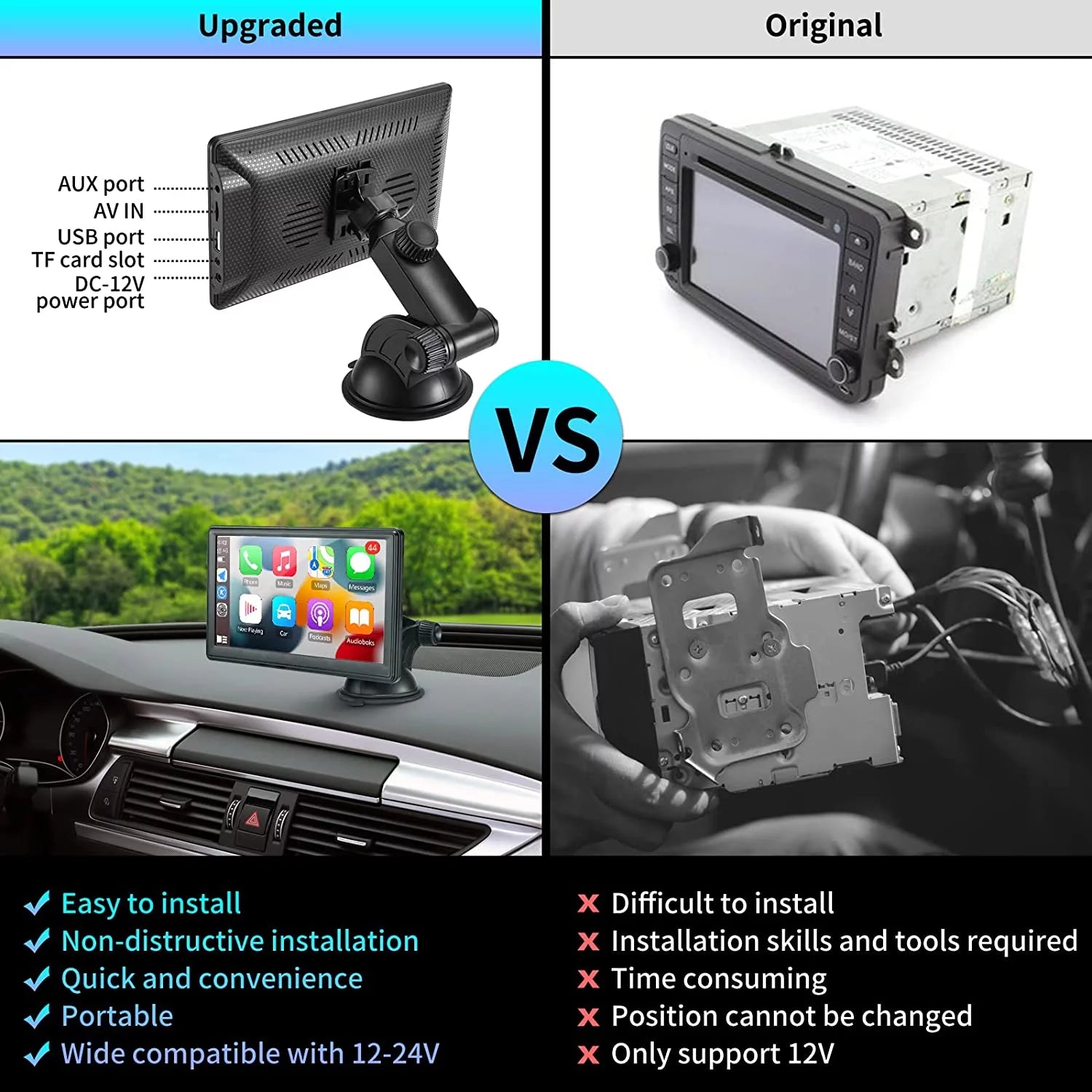 Get trendy with Bluebow 7-Inch Touchscreen Wireless Car Stereo -  available at Hot Trends Online. Shop Now!