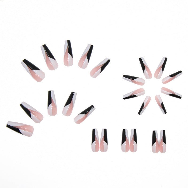 Get trendy with Black and White Ballerina Press-on Nails - Nails available at Hot Trends Online. Shop Now!