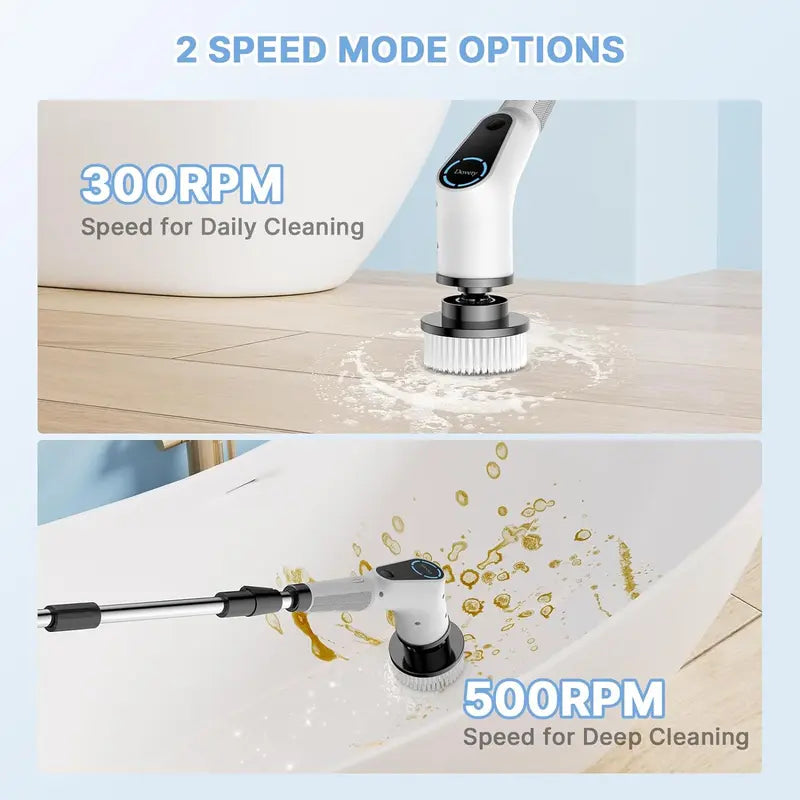 Dovety Electric Spin Scrubber, Cordless Shower Scrubber, Cleaning Brush, with 4 Replaceable Brush Heads - Premium  - Just $39.99! Shop now at Hot Trends Online