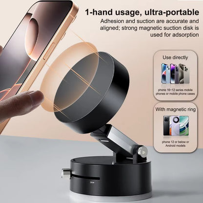 Get trendy with Vacuum Magnetic Suction Cup Folding Swivel Phone Stand 360 Degree Rotation Phone Holder for Iphone Car Cell Phone Bracket -  available at Hot Trends Online. Shop Now!