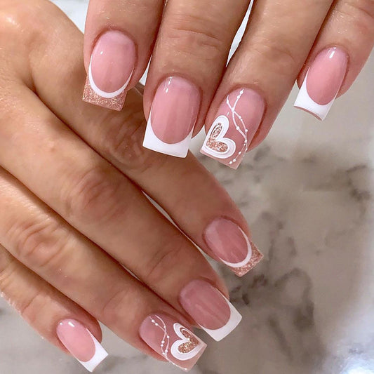 Women's Simple Love Sweet Wear Fake Nails - Hot Trends Online