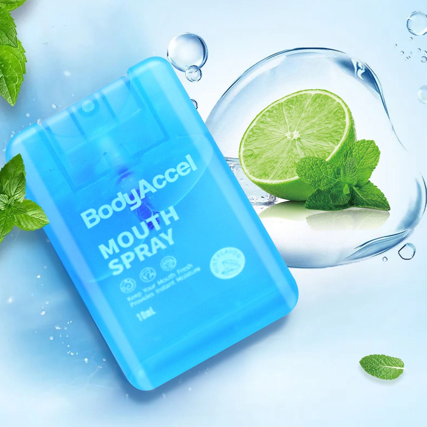 Get trendy with BodyAccel Fresh Breath Mouth Spray Spearmint Flavor, 2 x 10mL - Personal Care available at Hot Trends Online. Shop Now!