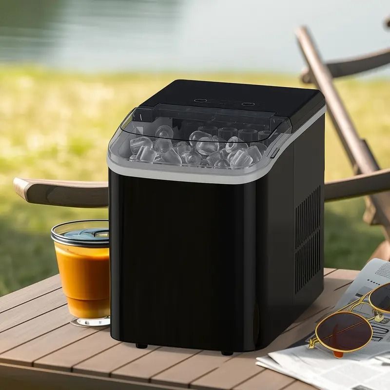 Get trendy with Dizzo Portable Countertop Ice Maker with Ice Scoop 9 Bullet Ice in 6 Mins - Kitchen Appliance available at Hot Trends Online. Shop Now!