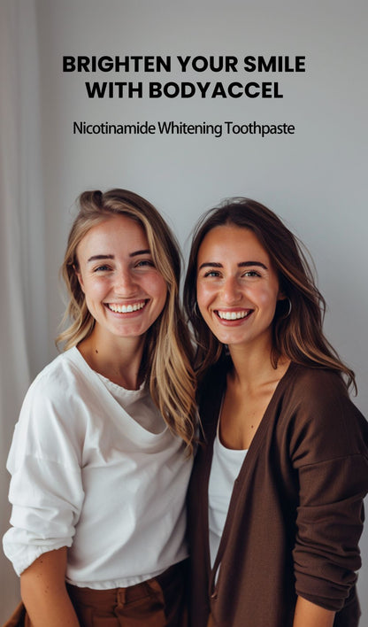 Get trendy with BodyAccel Niacinamide Stain Removal Whitening Toothpaste - Toothpaste available at Hot Trends Online. Shop Now!