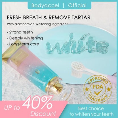 Get trendy with BodyAccel Niacinamide Stain Removal Whitening Toothpaste - Toothpaste available at Hot Trends Online. Shop Now!
