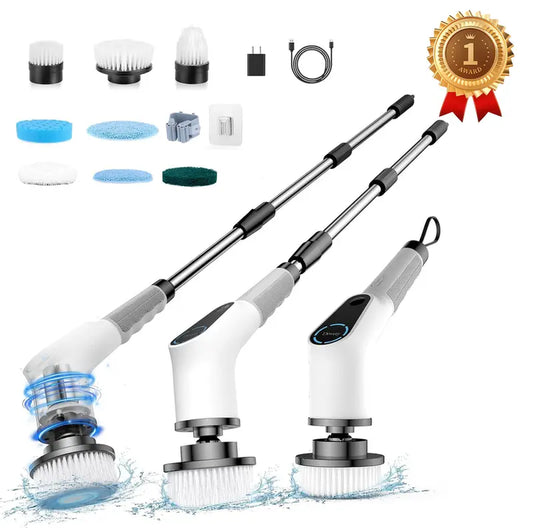 Dovety Electric Spin Scrubber, Cordless Shower Scrubber, Cleaning Brush, with 4 Replaceable Brush Heads - Premium  - Just $39.99! Shop now at Hot Trends Online