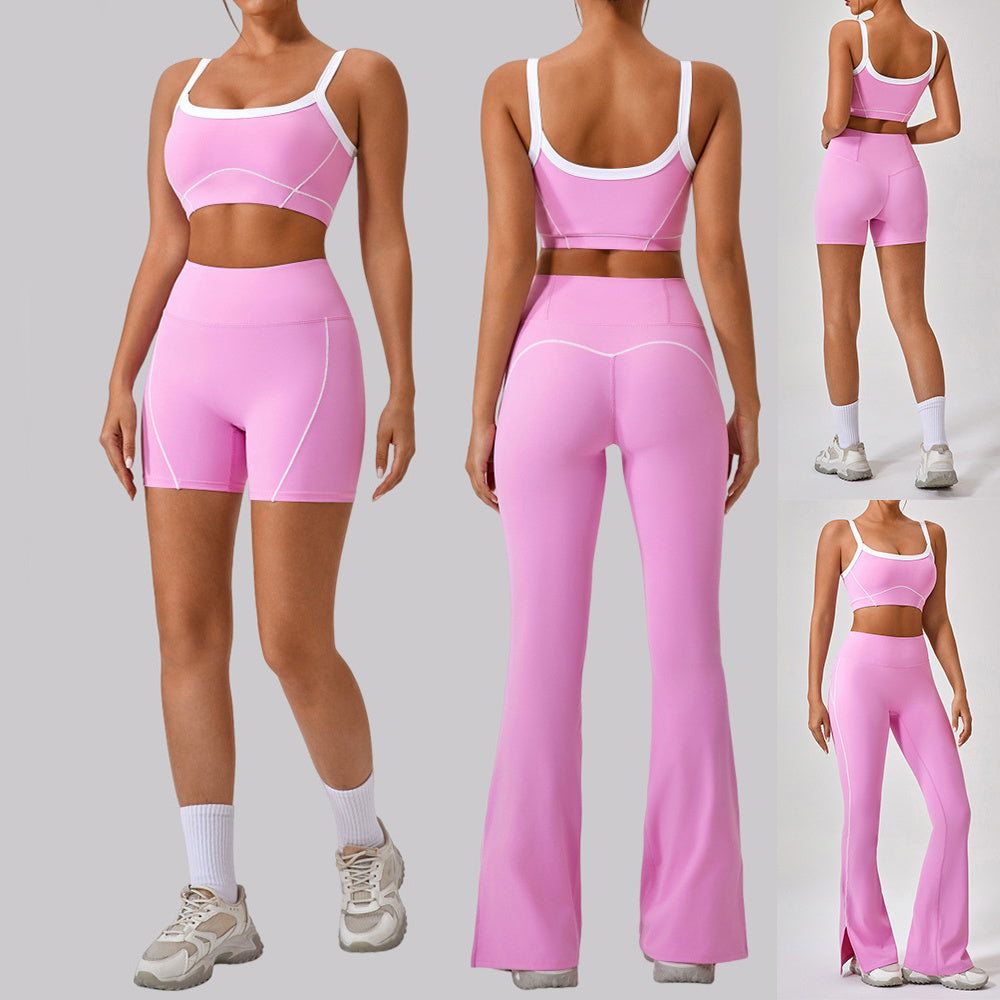 Get trendy with Outdoor Sports Spaghetti Strap Yoga Suit - Clothing available at Hot Trends Online. Shop Now!