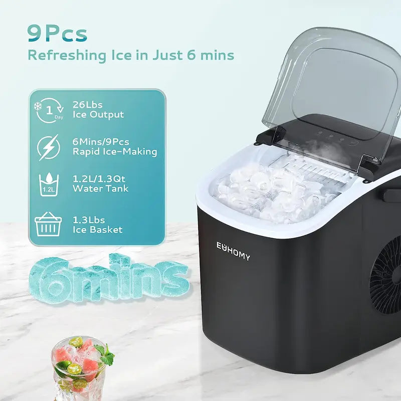 Portable Countertop Ice Cube Maker with Handle - Premium  - Just $74.99! Shop now at Hot Trends Online